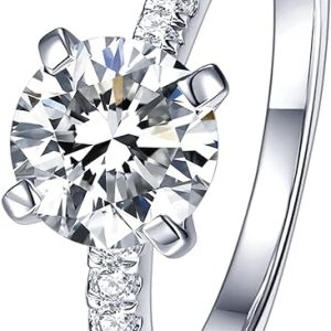 1 Carat D Color VVS1 Clarity Solitaire Moissanite Engagement Ring