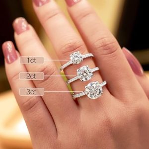 1 Carat D Color VVS1 Clarity Solitaire Moissanite Engagement Ring carat