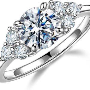 Beautiful 14k White Gold Moissanite Ring Design