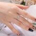 Beautiful Women's Moissanite Cross Ring Infinity Design hand model 1