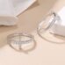 Beautiful Women's Moissanite Cross Ring Infinity Design side angle