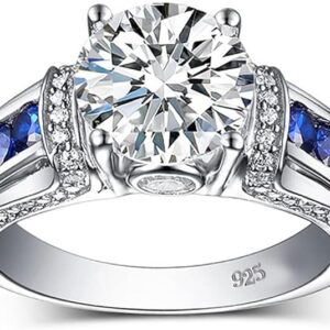 Brilliant Moissanite Wedding Ring 1 CT Design front detail