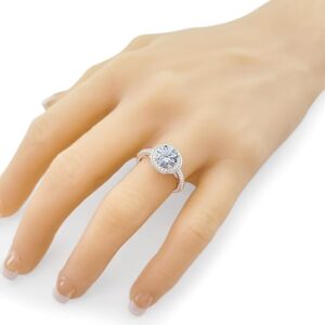 Classic Sterling Silver Engagement Ring looks while wear