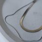 Double Flat Layered Gold Snake Chain Necklace dimension