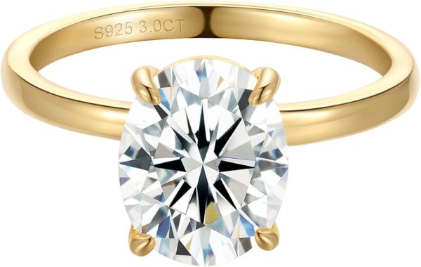 Elegant Engagement Oval Moissanite Ring Design