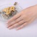 Exquisite 14k Gold Moissanite Rings Round Cut Design hand model