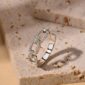 Exquisite Lab Created Diamond Silver Pieces side view