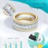 Gold Plated Jewelry Stackable Moissanite Rings premium