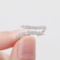Half Eternity Ring Elegant Silver Wedding 1
