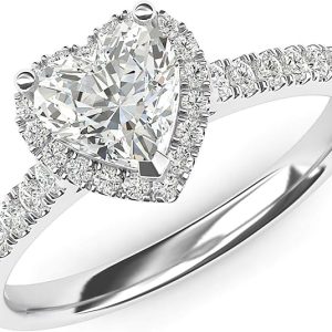 Luxurious Moissanite Bridal Promise Ring Jewelry side