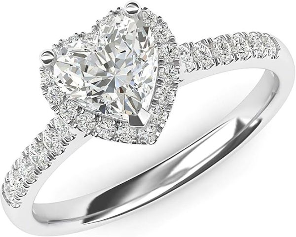 Luxurious Moissanite Bridal Promise Ring Jewelry side