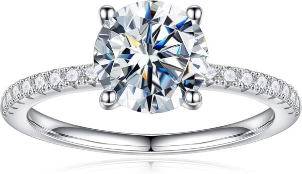 Moissanite Engagement Ring Stunning Timeless Design 1