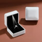 Radiant 8 Carat Moissanite Ring Promise Design packge