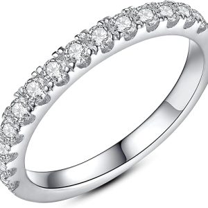 Stackable Moissanite Eternity Wedding Ring for Special Moments 1