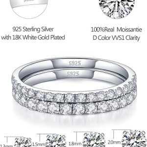 Stackable Moissanite Eternity Wedding Ring for Special Moments 2