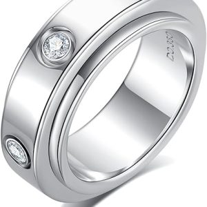 Timeless VVS1 Moissanite Elegant Spinner Ring Design